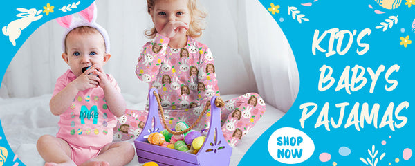 Children's Pajamas with Rabbit Elements