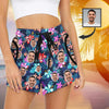 Flower shorts with face