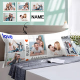 Custom Photo&Name Happiness Family Body Pillow Case Design Pillow Cover with Personalized Pictures 20