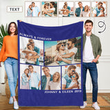 Custom Blanket with Picture & Text Personalized Throw Blankets Gift for Couples