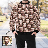 High Neck Pullover Hoodie Custom Seamless Face Hoodie for Men