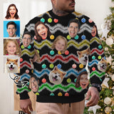 Custom Face Christmas Ribbon Sweater for Family Christmas Ugly Sweater Xmas Party