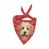 Custom Face Chritmas Snow Pet Bandana