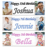 Custom Name,Age,Occasion Wedding Banner Birthday Banner Personalized 18th 30th 40th 50th Photo Party Poster Decoration