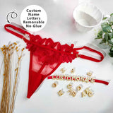 #Removable Letters Customize Shine Crystal Name Letter Lace Leaves Waist Chain Body Jewelry Women Sexy Lace Bikini G-String Panties Girl Valentine's Day Gift(DHL is not supported)