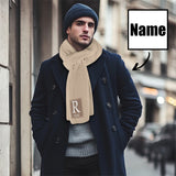 Custom Initials & Name Fluffy Scarf Soft&High Elasticity Winter Gift