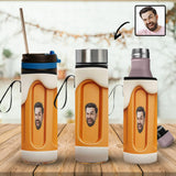 Custom Bottle Coolers Printed With Your Face Customized Water Bottle Sleeve With Your Photos