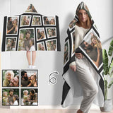 Custom Photo Cape Hooded Blanket Shawl Blanket For Family