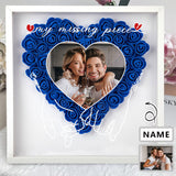 Custom Photo&Name Love Flower Shadow Box Personalized Cover Flower Shadow Box Display Valentine's Day Gifts