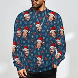 Custom Face Mens Ugly Christmas Sweater Personalized Face Sweatshirt