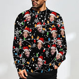 Xmas Special-Custom Face Mens Ugly Christmas Sweater Personalized Face Sweatshirt For Him