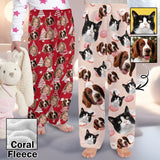 Flannel Pants for 2-15Y Kids-Custom Pet Photo Cute Pet and Me Pajama Pants 100% Soft Flannel For Winter