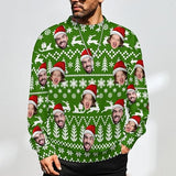 Custom Face Mens Ugly Christmas Sweater Personalized Face Sweatshirt