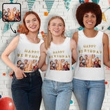 Custom Photo Birthday Party Tank Tops For Women&Men Happy Birthday