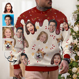 Custom Face Cake Sweater for Family Christmas Ugly Sweater Xmas Party Personalized Photo Ugly Sweater