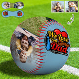 Custom Photo Happy Father's Day Baseball Personalized Baseball Gift for Any Baseball Fan