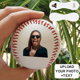 Custom Photo&Text Anniversary Baseball Personalized Baseball Gift for Any Baseball Fan