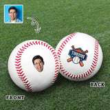 Custom Funny Face Anniversary Baseball Personalized Baseball Gift for Any Baseball Fan