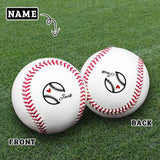 Custom Name Heart Anniversary Baseball Personalized Baseball Gift for Any Baseball Fan