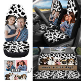 Custom Fanily Photo Car Seat Cover Full Set Universal Auto Waterproof Front Seat Protector