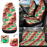 Custom Photo Stitching Car Seat Cover Full Set Universal Auto Waterproof Front Seat Protector