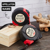 Custom Appellation&Name Tape Measure 24.6 ft Father's Day Gift Personalized Gifts for Dad Grandpa Love Heart
