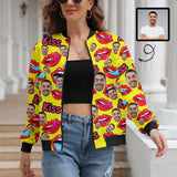 Custom Boyfriend Face Lips Women's Casual Jacket