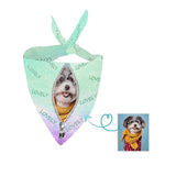 Custom Dog Face Zipper Photo Pet Bandana