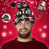 Custom Face Black Christmas Tree Santa Hat