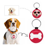 Custom Face Bone Round Pet ID Tag