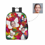 Custom Face Butterfly Unisex Nylon Backpack