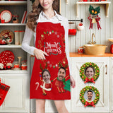 Custom Face Christmas Elk Couple All Over Print Adjustable Apron