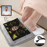 Custom Face Christmas Elk Electric Heating Pad Foot Warmer