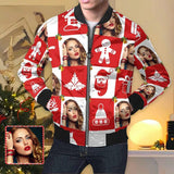 Custom Face Christmas Gingerbread Men's Jacket