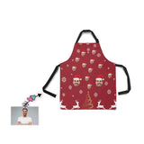 Custom Face Christmas Snowflake All Over Print Adjustable Apron