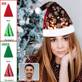 Custom Face Christmas Snowflake Sequin Christmas Santa Hat