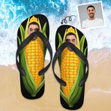 Custom Face Corn Flip Flops For Both Man And Woman Funny Gift For Vacation,Wedding Ideas For Guests