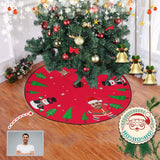 Custom Face Cute Santa Christmas Tree Skirt