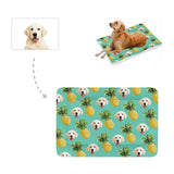 Custom Face Green Pineapple Pet Pad