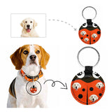 Custom Face Ladybug Round Pet ID Tag