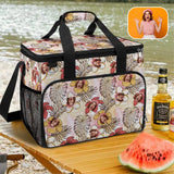 Custom Face Leafage Camping Ice Pack Insulated Lunch Bag