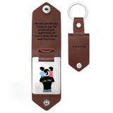 Custom Photo Unique Key Chain Personalized Gift to Dad