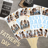 Custom Hand Fans with Wooden Handle Custom Photo Personalized Hand Fans with Picture DIY Face Fans#Father's Day