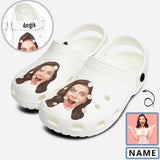 Custom Face&Name Hole Shoes Personalized Photo Clog Shoes Unisex Adult Funny Slippers (DHL is not supported)