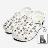 Custom Face Pet Footprint Hole Shoes Personalized Photo Clog Shoes Unisex Adult Funny Slippers (DHL is not supported)
