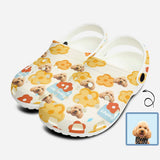 Custom Pet Face Flowers Hole Shoes Personalized Photo Clog Shoes Unisex Adult Funny Slippers (DHL is not supported)