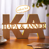 Custom Name LED Letter Night Lights for Bedroom Wall Personalized Decor Engraved Name Gifts for Couples