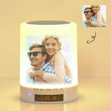 Custom Photo Wireless Speaker Bluetooth Music Player Creative Touch Pat Light Colorful LED Night Light Alarm Clock Table Lamp
