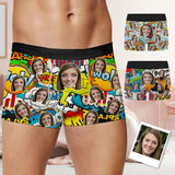 Custom Face Comic Style Boxer Briefs Personalized Gift For Husband Or Boyfriend Face Boxer Underwear
