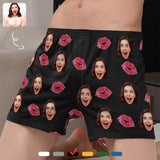 Custom Face Red Lips Multicolor Boxer Shorts Pure Cotton Shorts for Men